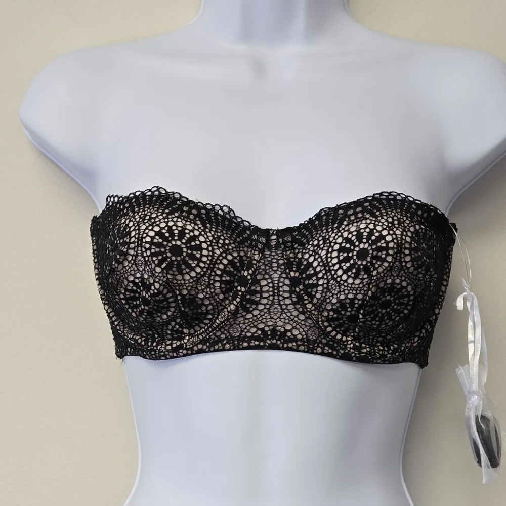 Free People Starla Underwire Multiway Bra Black 32C